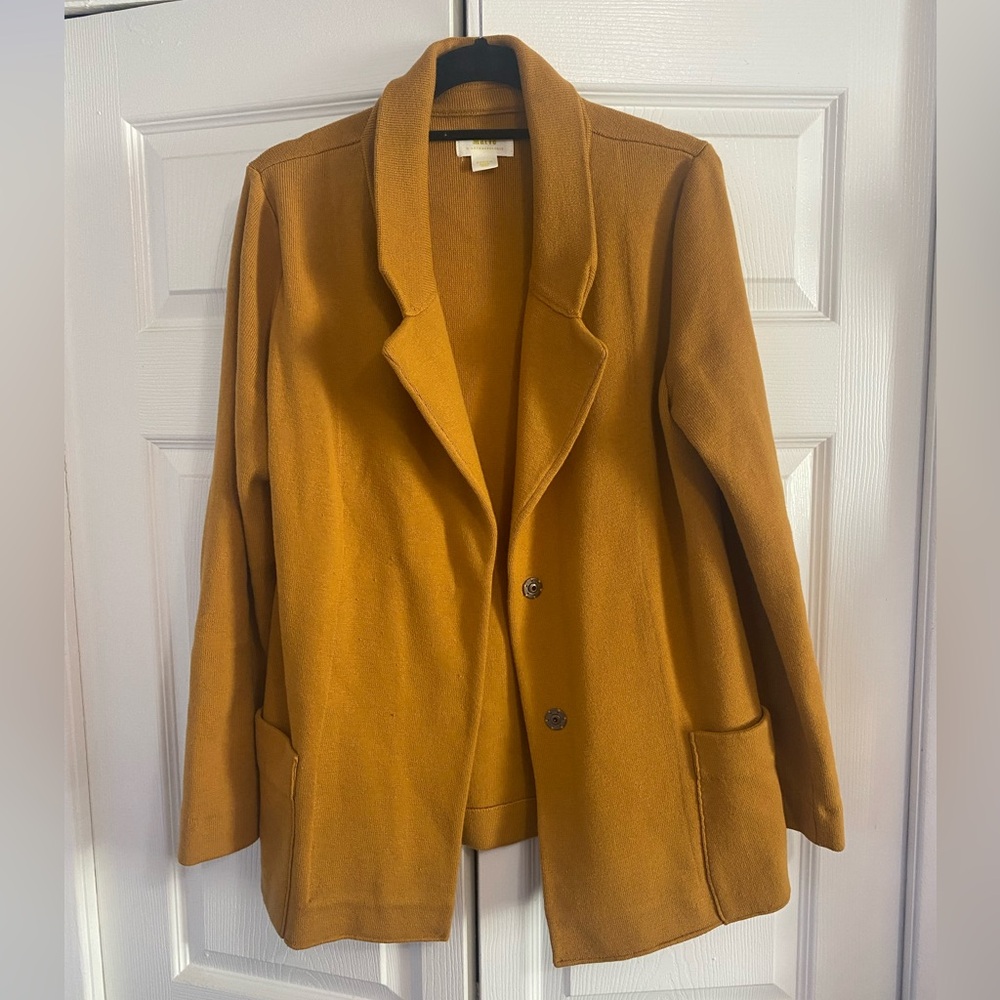 Anthropologie Maeve Mustard Blazer